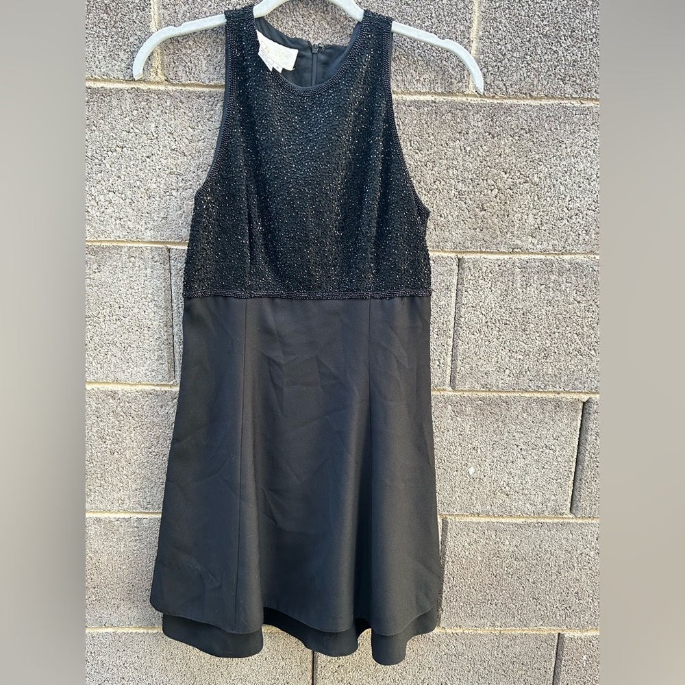 CACHE Black Beaded Mini Dress Sz. 4